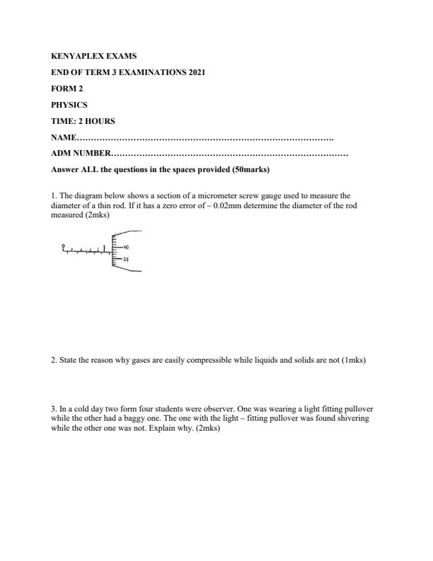 Preview page Form-2-Physics-End-of-Term-3-Examination-2021_830_0.jpg