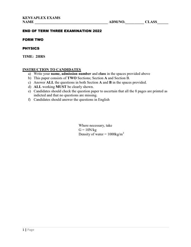 Preview page Form-2-Physics-End-of-Term-3-Examination-2022_1082_0.jpg