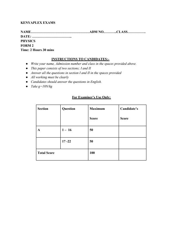 Preview page Form-2-Physics-Term-1-Opener-Exam-2024_1997_0.jpg