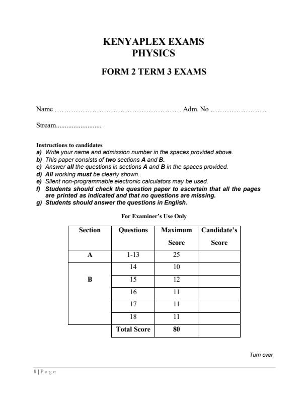 Preview page Form-2-Physics-Term-3-Opener-Exam-2024-Version-2_3085_0.jpg