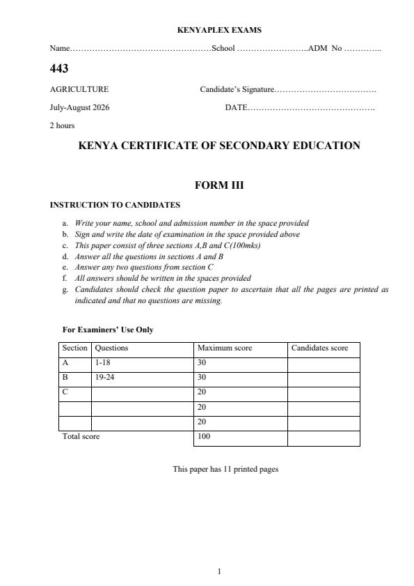 Preview page Form-3-Agriculture-End-Term-2-Exam-2026_6213_0.jpg
