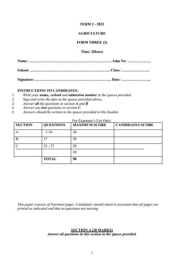 Preview page Form-3-Agriculture-End-of-Term-2-Exam-2023_1718_0.jpg