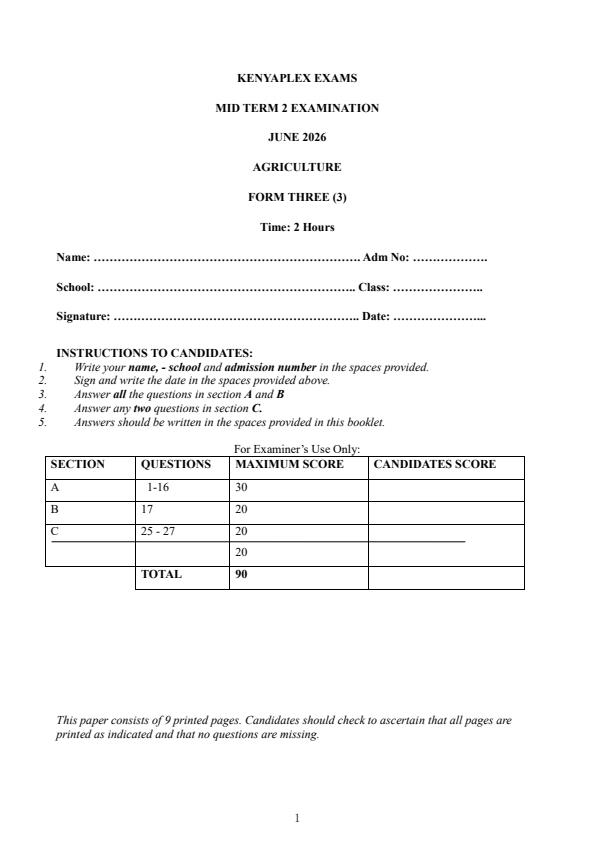 Preview page Form-3-Agriculture-Mid-Term-2-Exam-2026_5977_0.jpg