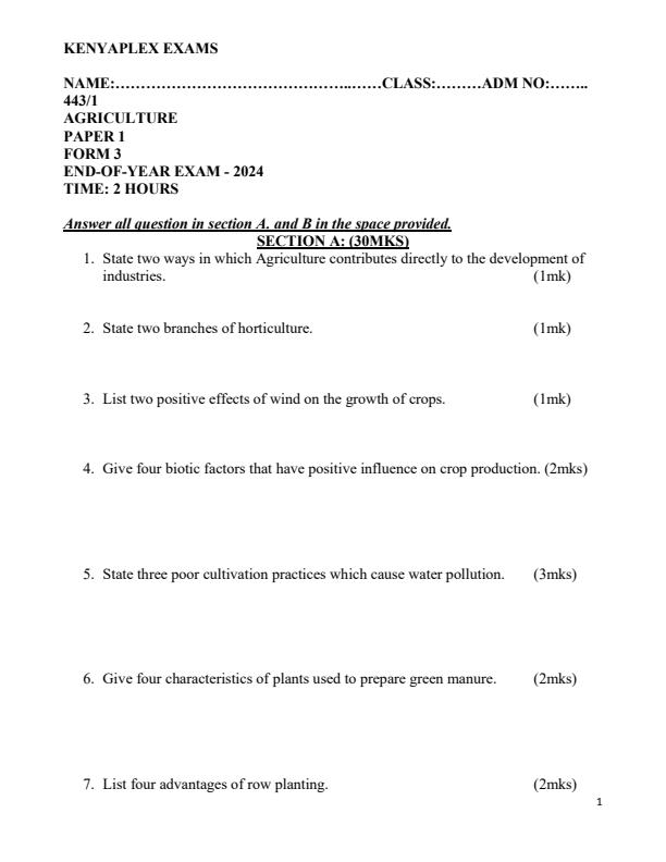 Preview page Form-3-Agriculture-Paper-1-End-of-Term-3-Examination-2024_3177_0.jpg