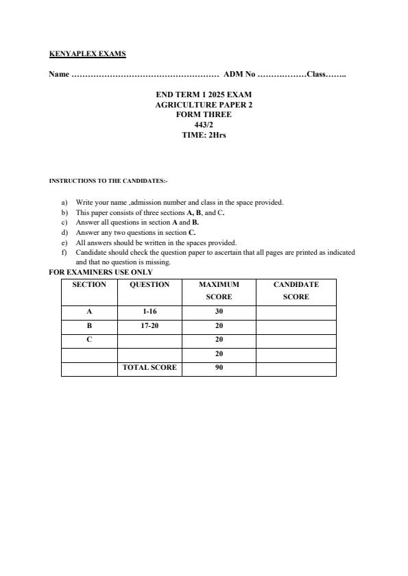 Preview page Form-3-Agriculture-Paper-2-End-of-Term-1-Examination-2025_3843_0.jpg