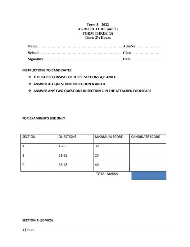 Preview page Form-3-Agriculture-Paper-2-End-of-Term-3-Examination-2022_1345_0.jpg