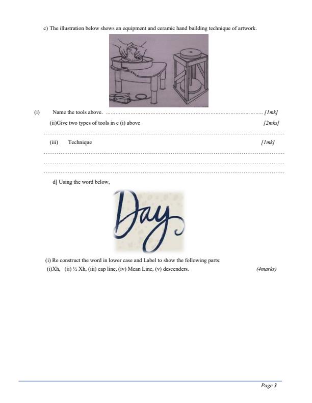 Preview page Form-3-Art-and-Design-Term-3-Opener-Exam-2024-Version-2_3089_2.jpg