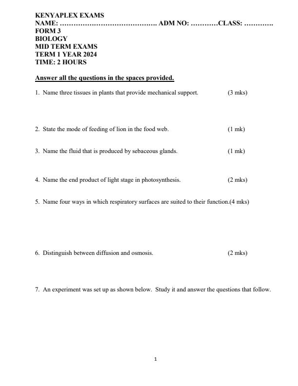 Preview page Form-3-Biology-Mid-Term-1-Examination-2024_2045_0.jpg