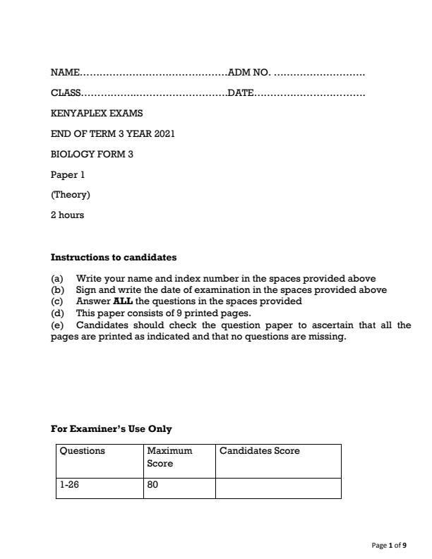 Preview page Form-3-Biology-Paper-1-End-of-Term-3-Examination-2021_838_0.jpg
