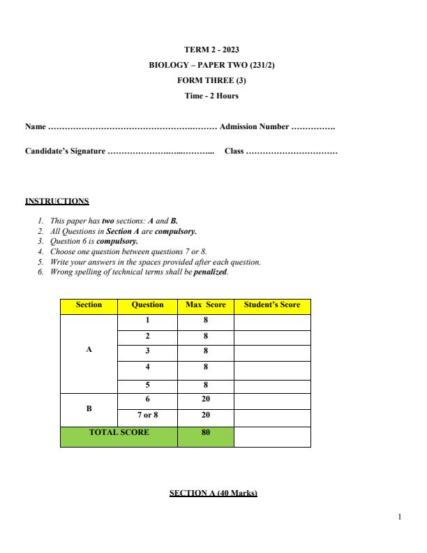 Preview page Form-3-Biology-Paper-2-End-of-Term-2-Examination-2023_1735_0.jpg