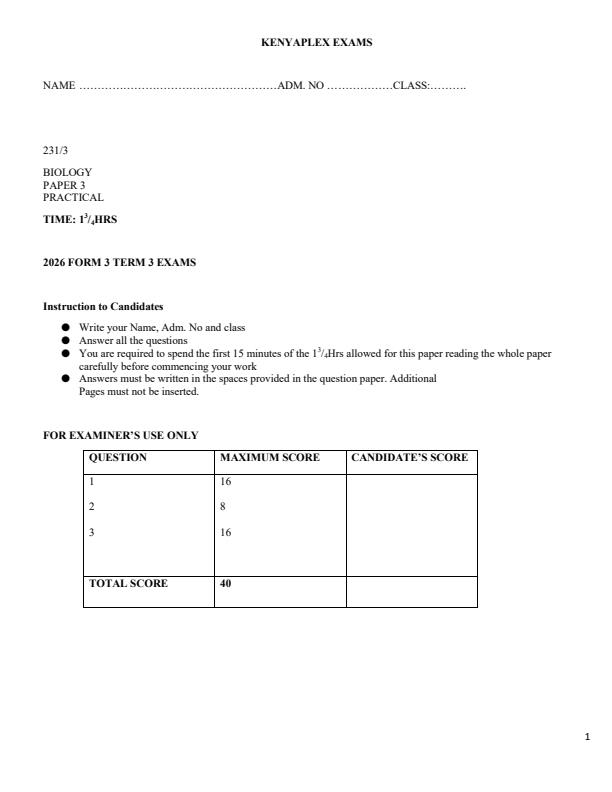Preview page Form-3-Biology-Paper-3-End-Term-3-Exam-2026_6971_0.jpg