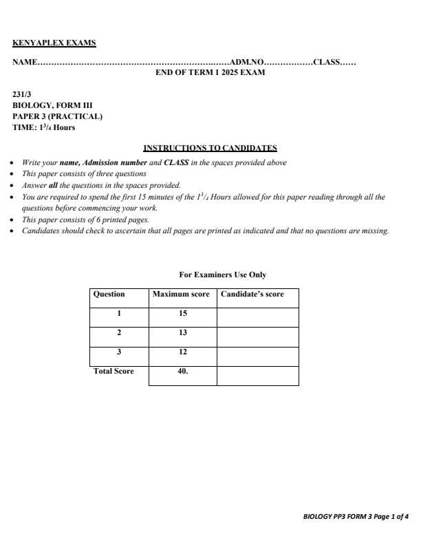 Preview page Form-3-Biology-Paper-3-End-of-Term-1-Examination-2025_3844_0.jpg
