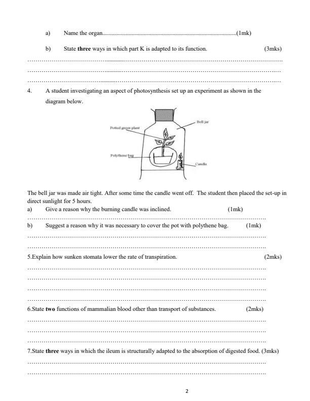 Preview page Form-3-Biology-Term-1-Opener-Exam-2026_4889_1.jpg