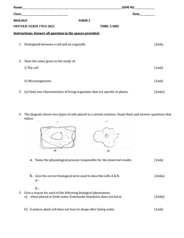 Preview page Form-3-Biology-Term-2-Opener-Exam-2023_1578_0.jpg