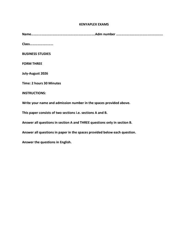 Preview page Form-3-Business-Studies-End-Term-2-Exam-2026_6215_0.jpg