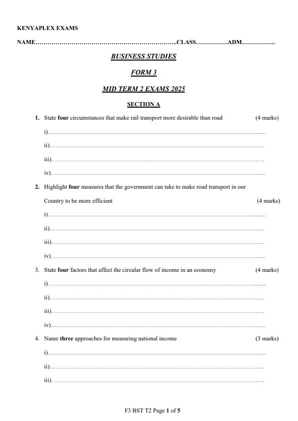 Preview page Form-3-Business-Studies-Mid-Term-2-Exam-2025_4091_0.jpg