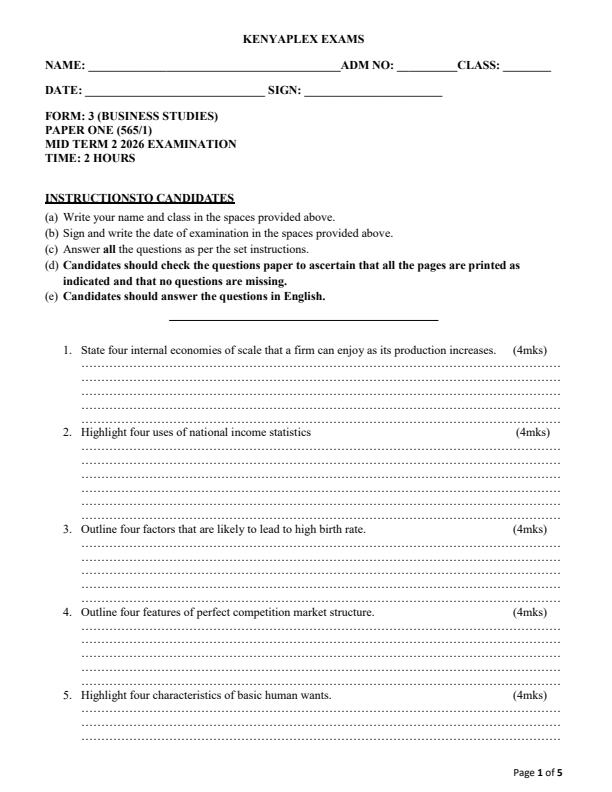 Preview page Form-3-Business-Studies-Mid-Term-2-Exam-2026_5966_0.jpg