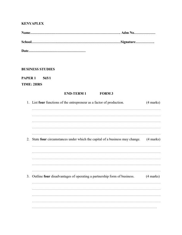 Preview page Form-3-Business-Studies-Paper-1-End-Term-1-2021-Exam_857_0.jpg