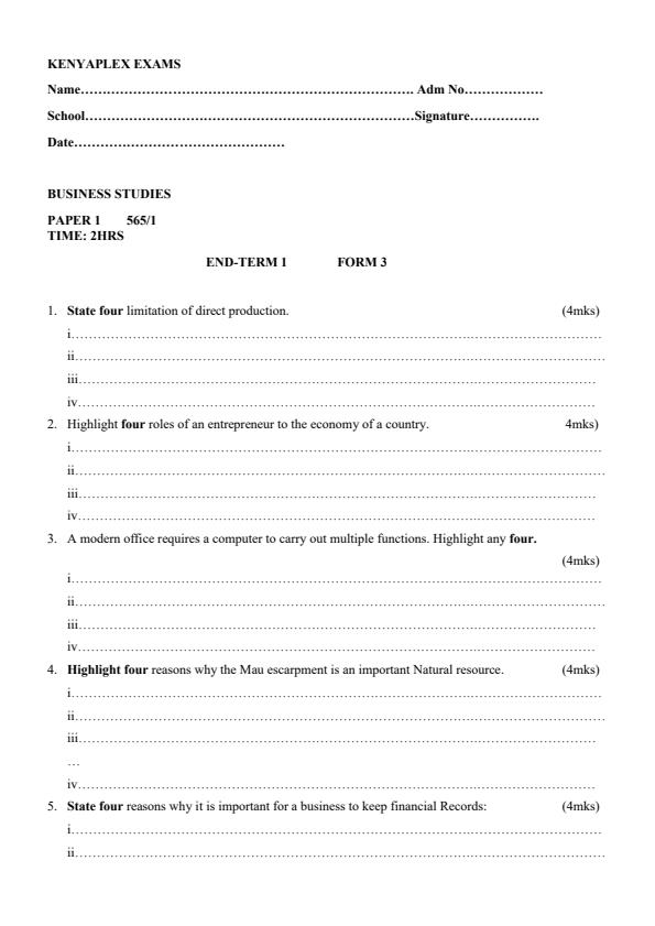 Preview page Form-3-Business-Studies-Paper-1-End-of-Term-1-Examination-2022_1230_0.jpg