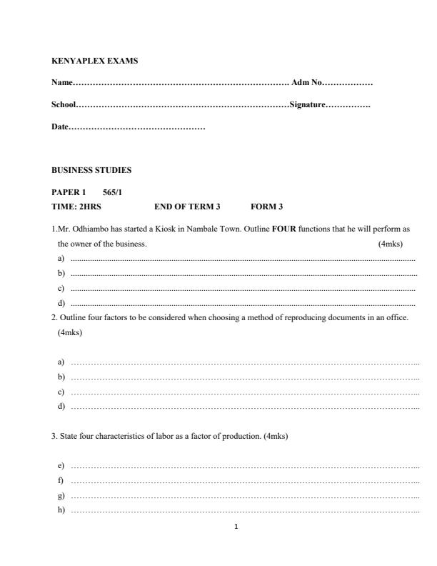 Preview page Form-3-Business-Studies-Paper-1-End-of-Term-3-Examination-2022_1067_0.jpg
