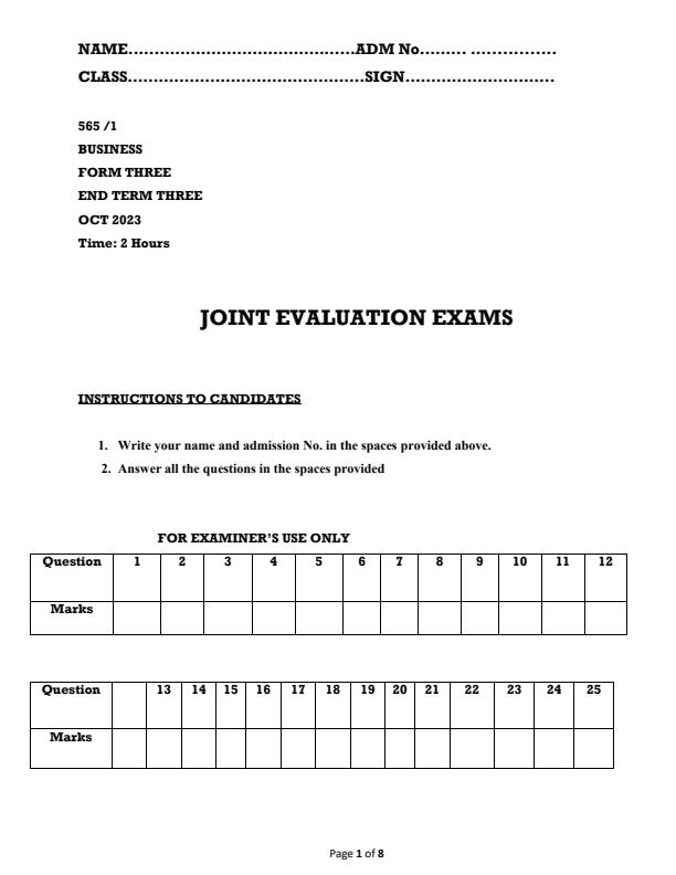 Preview page Form-3-Business-Studies-Paper-1-End-of-Term-3-Examination-2023_1834_0.jpg