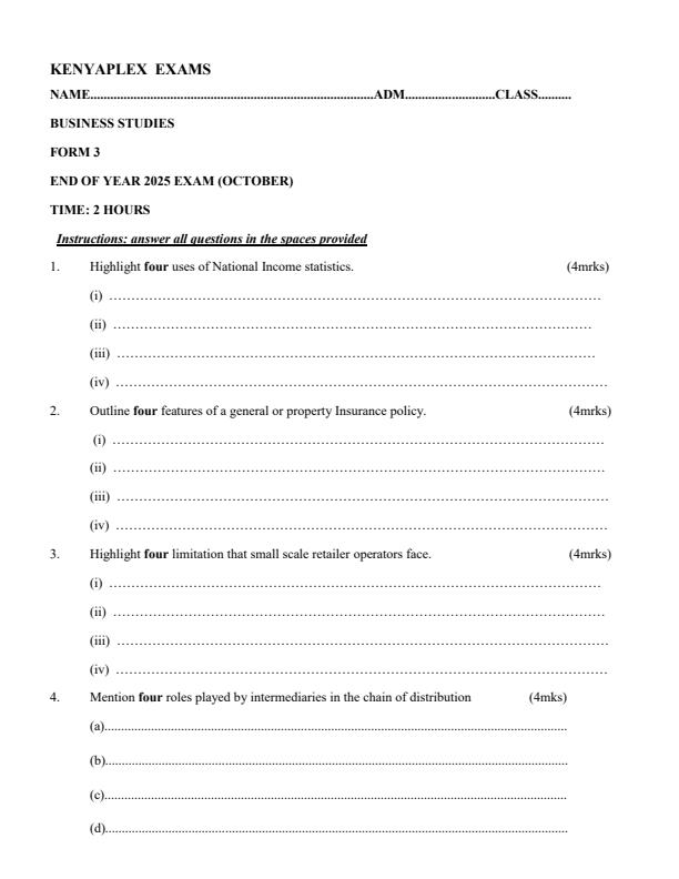 Preview page Form-3-Business-Studies-Paper-1-End-of-Term-3-Examination-2025_4747_0.jpg
