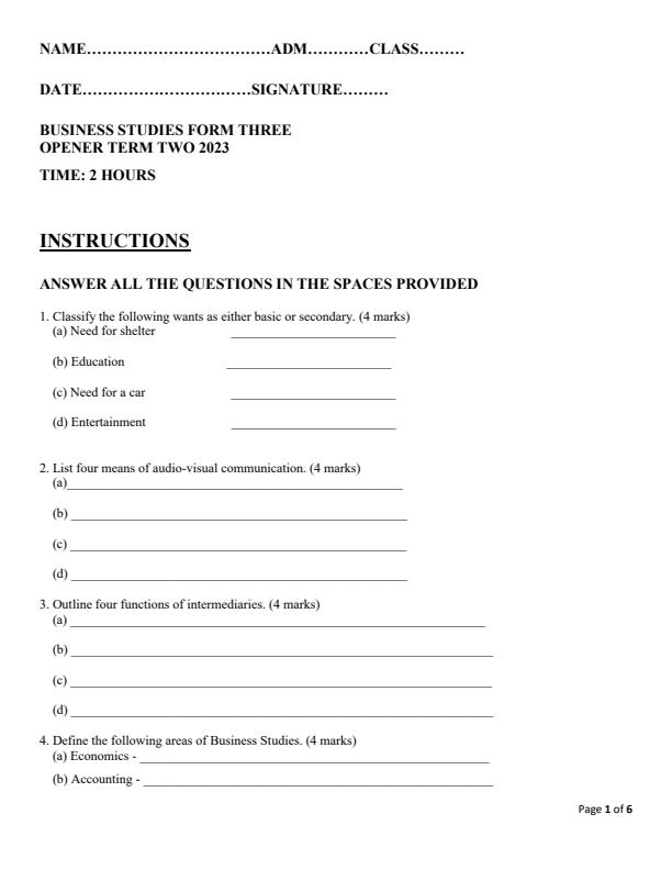 Preview page Form-3-Business-Studies-Term-2-Opener-Exam-2023_1582_0.jpg