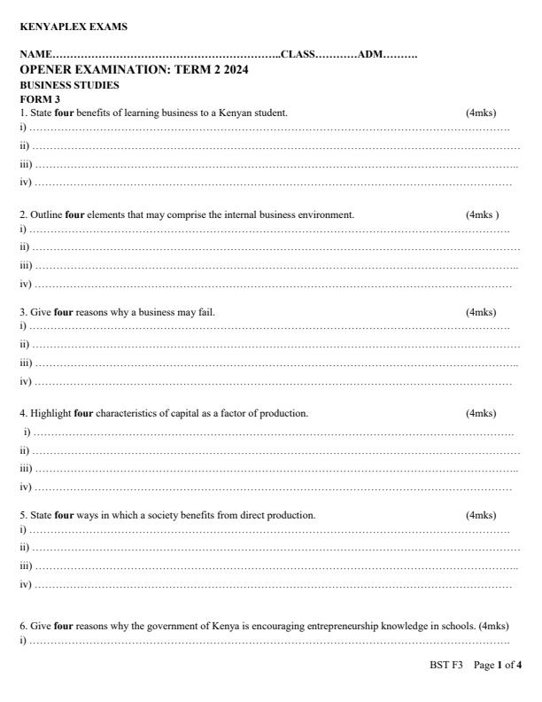 Preview page Form-3-Business-Studies-Term-2-Opener-Exam-2024_2372_0.jpg