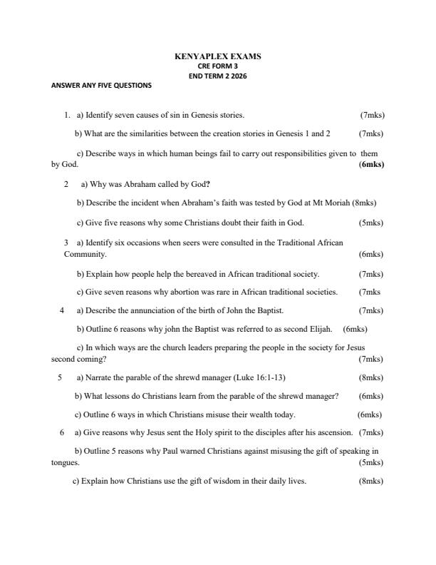 Preview page Form-3-CRE-End-Term-2-Exam-2026_6218_0.jpg