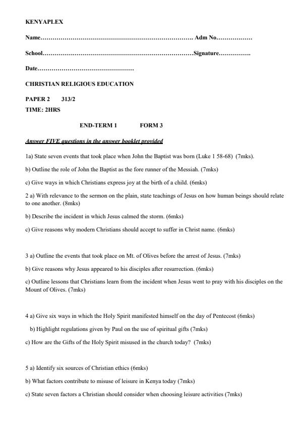 Preview page Form-3-CRE-Paper-2-End-Term-1-2021-Exam_861_0.jpg