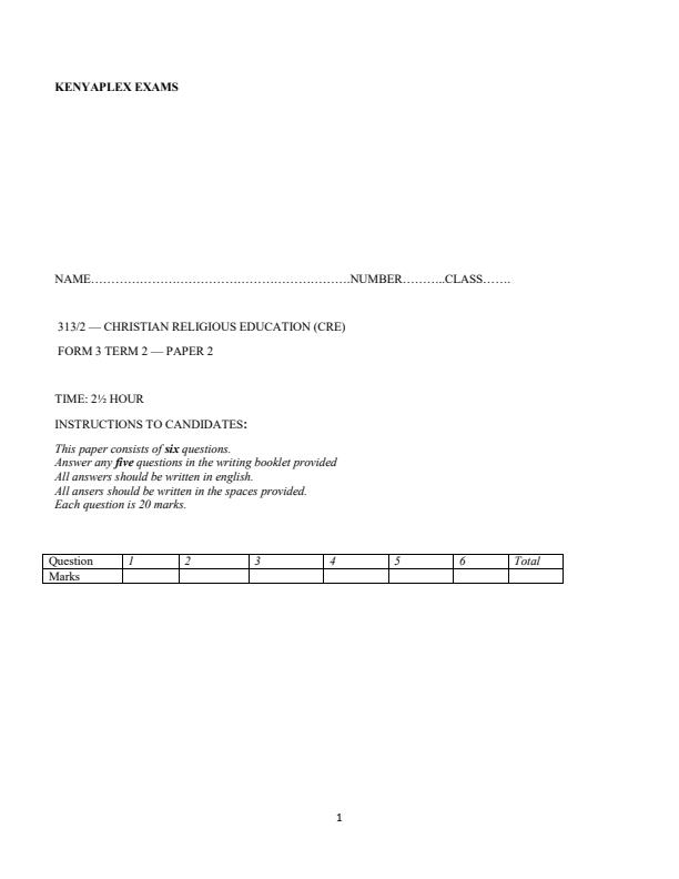 Preview page Form-3-CRE-Paper-2-End-Term-2-Exam-2026_6249_0.jpg
