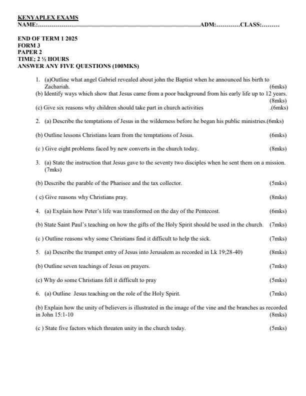 Preview page Form-3-CRE-Paper-2-End-of-Term-1-Examination-2025_3853_0.jpg