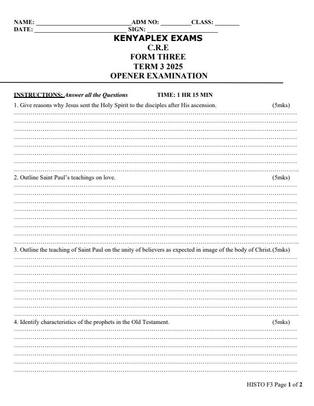 Preview page Form-3-CRE-Term-3-Opener-Exam-2025_4593_0.jpg