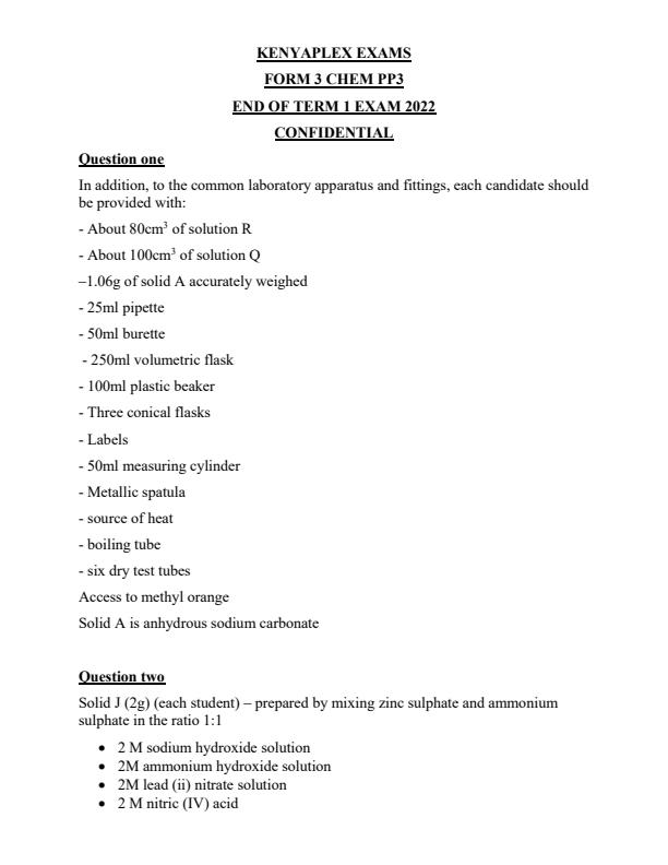 Preview page Form-3-Chemistry-Confidential-Paper-End-of-Term-1-Examination-2022_1204_0.jpg