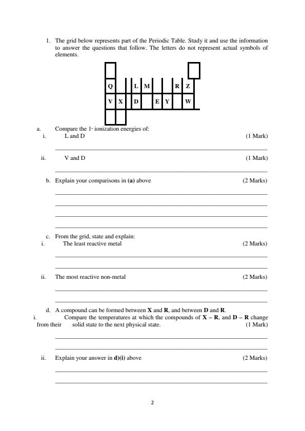 Preview page Form-3-Chemistry-End-Term-1-Exam-2026_5464_1.jpg