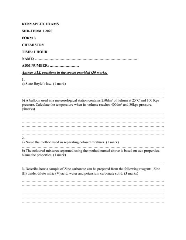 Preview page Form-3-Chemistry-Mid-Term-1-Examination-2020_555_0.jpg