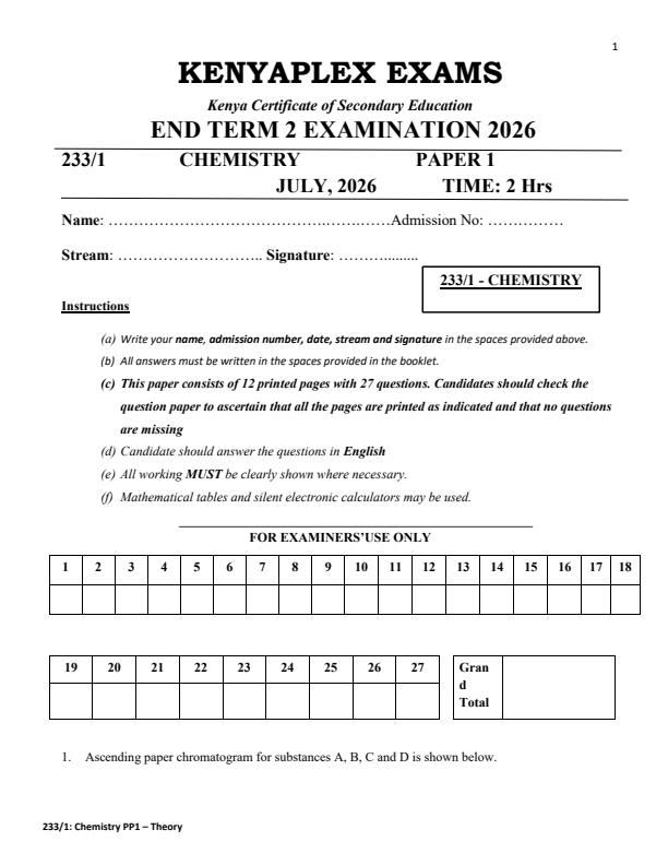 Preview page Form-3-Chemistry-Paper-1-End-Term-2-Exam-2026_6250_0.jpg