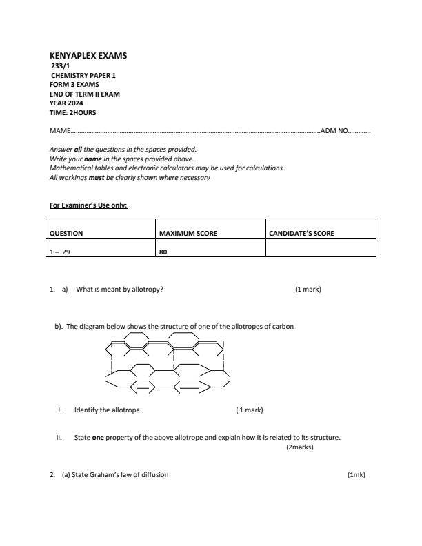 Preview page Form-3-Chemistry-Paper-1-End-of-Term-2-Examination-2024_2732_0.jpg