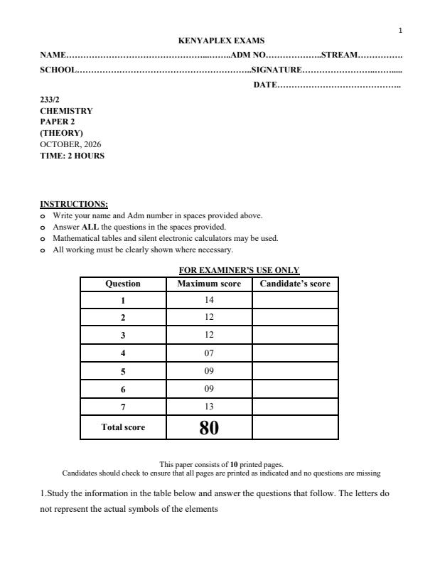 Preview page Form-3-Chemistry-Paper-2-End-Term-3-Exam-2026_6977_0.jpg