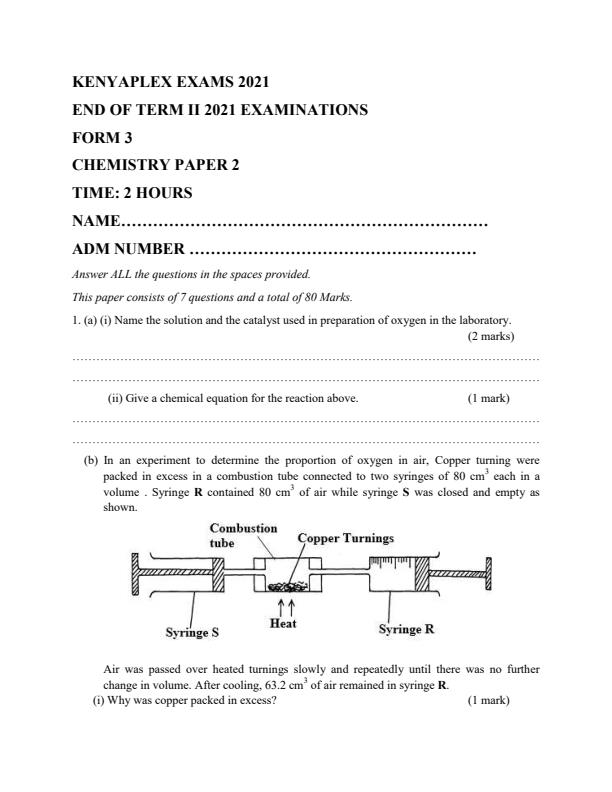 Preview page Form-3-Chemistry-Paper-2-End-of-Term-2-Exam-2021_739_0.jpg