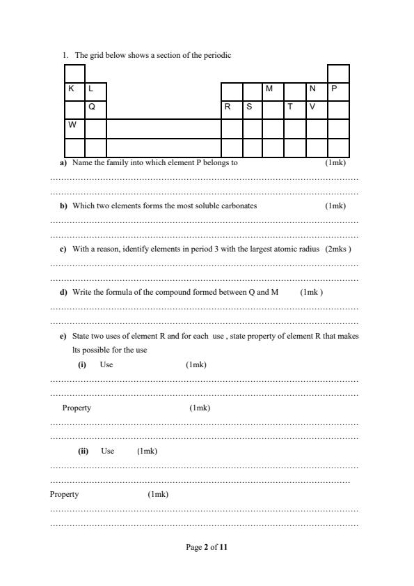 Preview page Form-3-Chemistry-Paper-2-End-of-Term-3-Examination-2023_1845_1.jpg