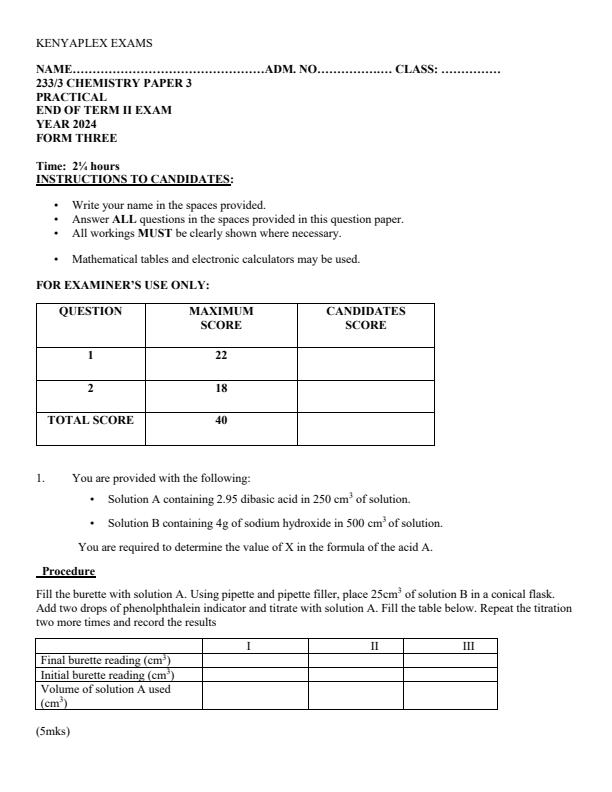 Preview page Form-3-Chemistry-Paper-3-End-of-Term-2-Examination-2024_2734_0.jpg
