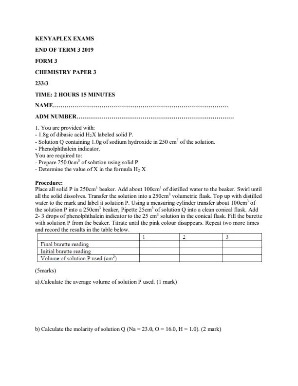 Preview page Form-3-Chemistry-Paper-3-End-of-Term-3-Exam-2019_360_0.jpg