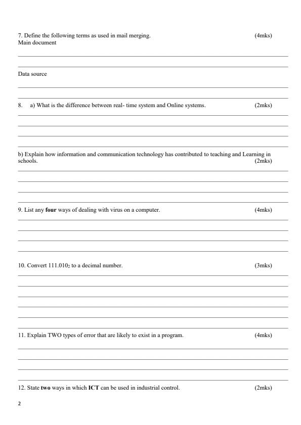 Preview page Form-3-Computer-Studies-Mid-Term-1-Exam-2025_3721_1.jpg