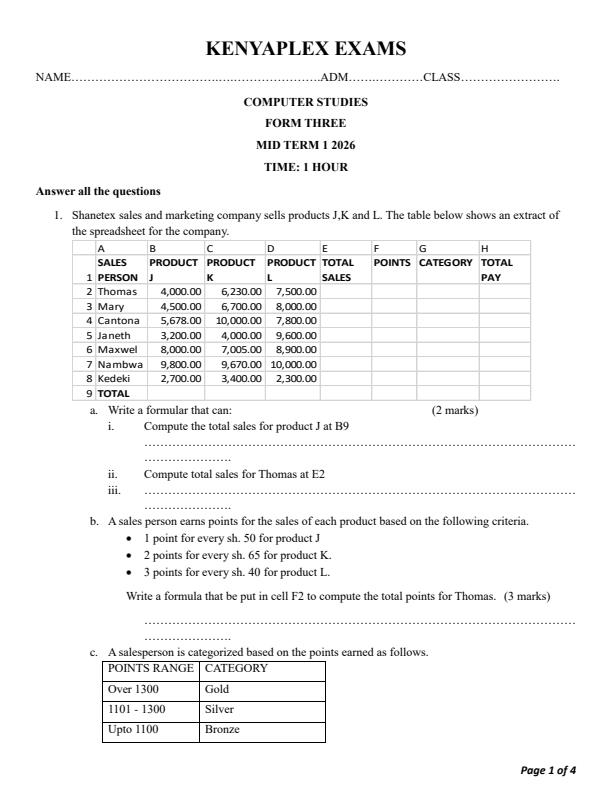 Preview page Form-3-Computer-Studies-Mid-Term-1-Exam-2026_5233_0.jpg