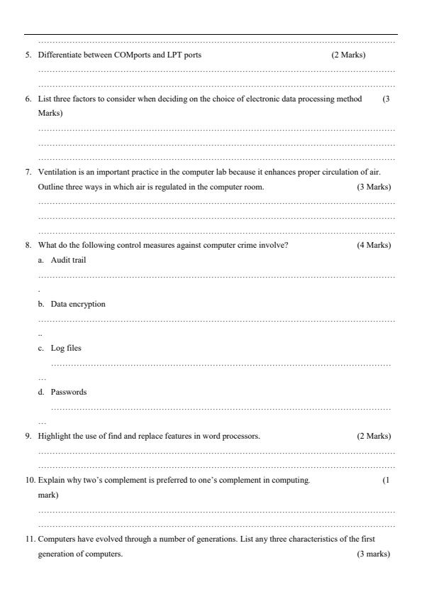 Preview page Form-3-Computer-Studies-Paper-1-End-Term-1-2021-Exam_859_1.jpg
