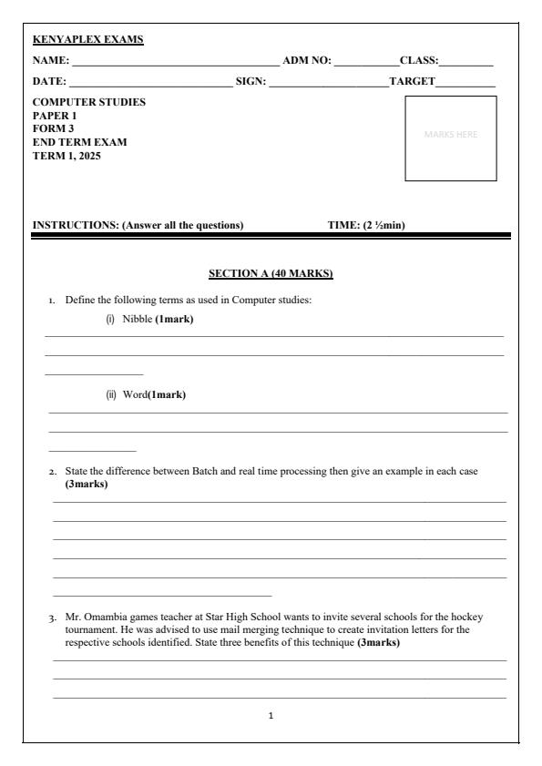 Preview page Form-3-Computer-Studies-Paper-1-End-of-Term-1-Examination-2025_3850_0.jpg