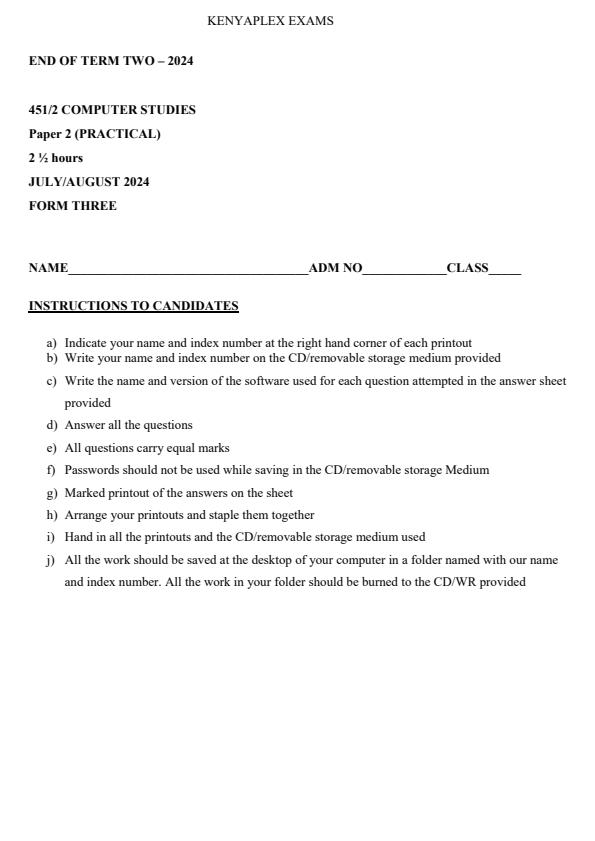 Preview page Form-3-Computer-Studies-Paper-2-End-of-Term-2-Examination-2024_2727_0.jpg