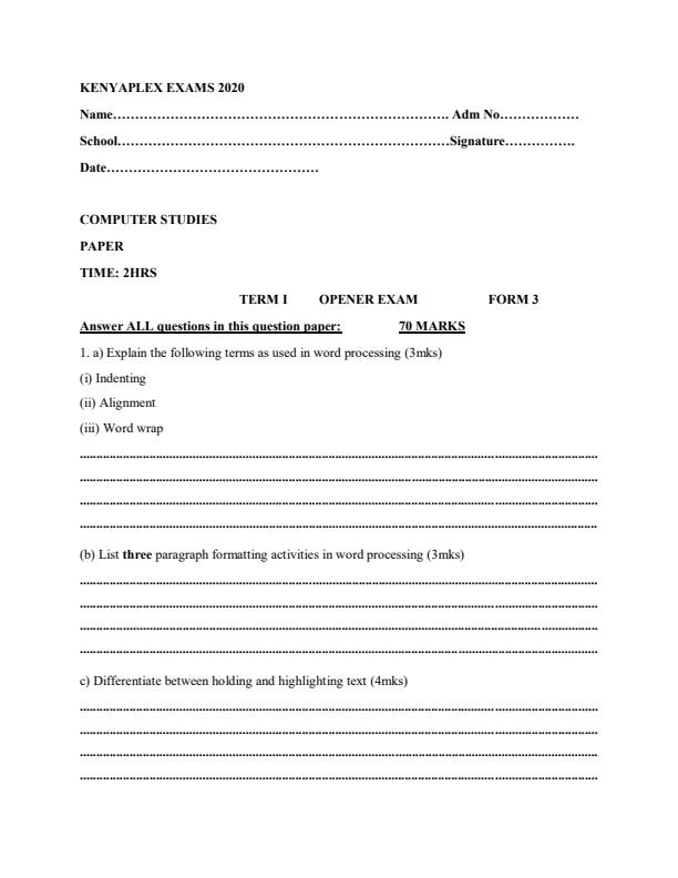 Preview page Form-3-Computer-Studies-Term-1-Opener-Examination-2020_471_0.jpg