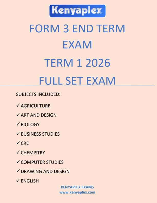 Preview page Form-3-End-Term-1-Exams-Term-1-2026--Full-Set_5476_0.jpg